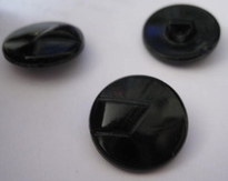 Glasknoop - zwart 13 mm