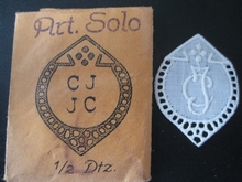 6 Monogrammen - C.J.- J.C. 29 x 24 mm