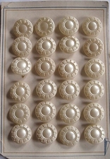 Kaart -  Gebroken wit /creme 18 mm