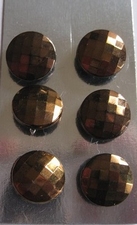 6 Glasknopfe 13 mm