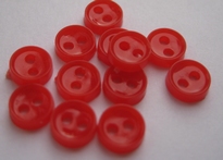Knoopje - rood 6 mm
