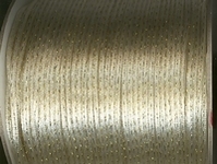 Schnur - ecru mit gold 2 mm