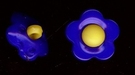 Bloemknoop - blauw 15 mm