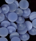 Glasknoop - blauw 13 mm