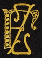 Monogram F.Z. 4 x 3 cm