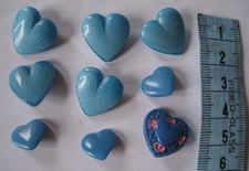 9 Glasknopen - blauw 18 mm