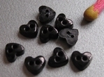 1 micro minihartje  - zwart 3,5 mm