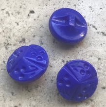 Glasknopf - Blau 13 mm