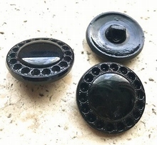 Glasknoop - zwart 14 mm