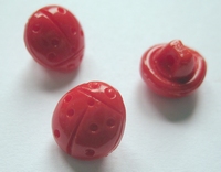 Glasknoop - rood/kevers 12 mm
