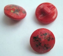 Knopf - Rot/dunklerblau/gold 13 mm