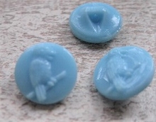 Glasknopf - Blau-Papegai 13 mm
