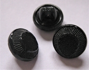 Glasknopf- Schwarz 12 mm