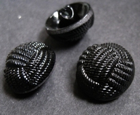 Glasknoop - zwart 20 mm