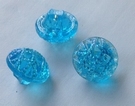 Glasknoop -  blauw 11 mm