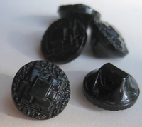 Glasknoop - zwart 11 mm