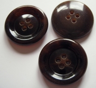 Mantelknoop - bruin 28 mm