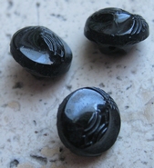 Glasknoop - zwart 9,5 mm