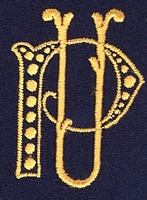 Monogram P.U. 4 x 3 cm